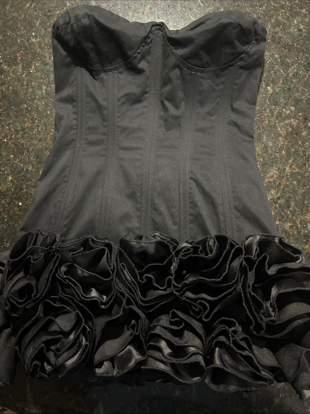 NWT Mermaid Way It girl rose-flower corset black mini dress - Picture 15 of 16